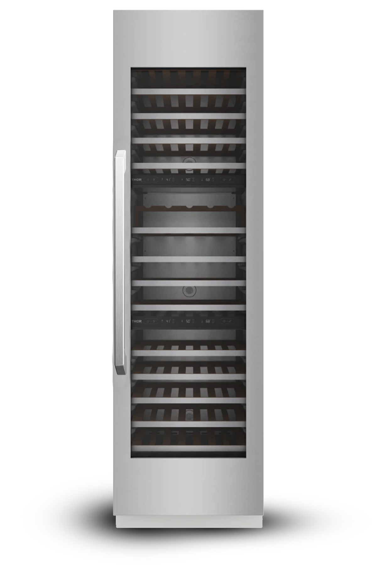 24" Three Zone Built-In Wine Refrigerator Column - Stainless Steel