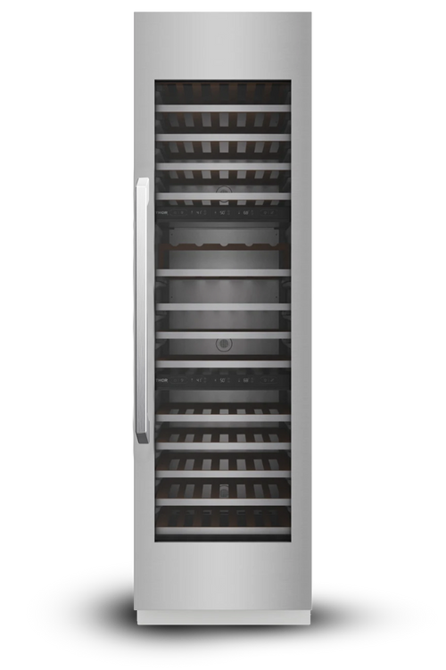 24" Three Zone Built-In Wine Refrigerator Column - Stainless Steel