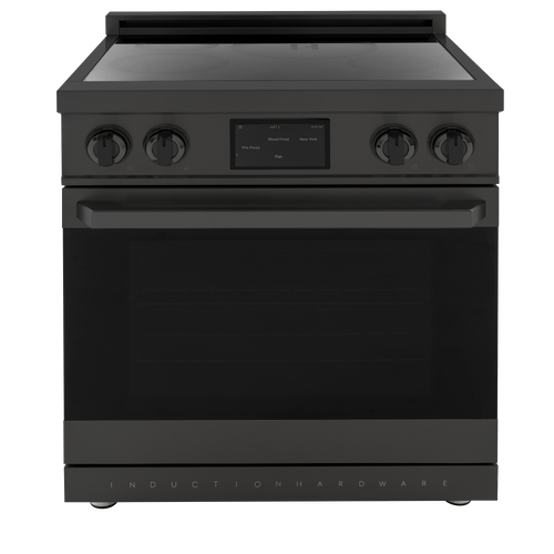 30″ Professional Induction Range – Black Stainless
